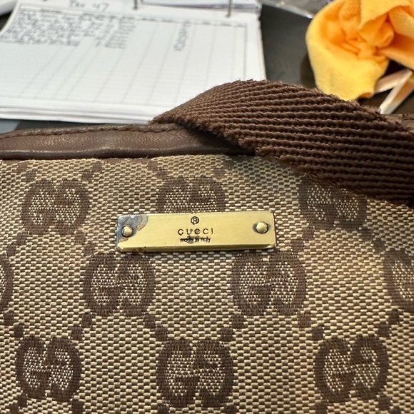 Gucci Beige/Brown GG Canvas Crossbody Bag - Picture 13 of 14